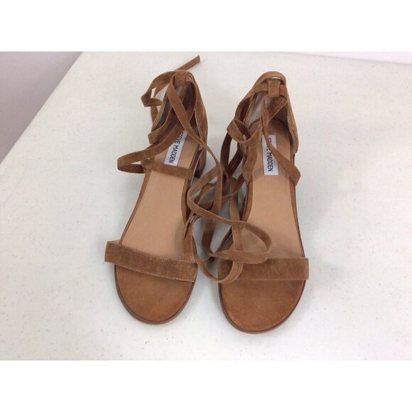 Steve Madden Suede Sandals Tie Around Womens 8.5 - Picture 4 of 8